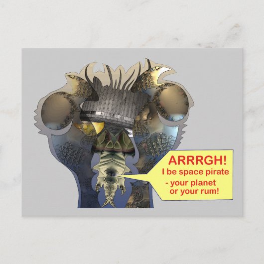 Rede wie ein Weltraumpirat Postkarte (Vorderseite)