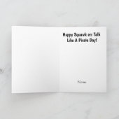 Rede wie eine Piratentag-Papagekarte Karte (Innenseite)