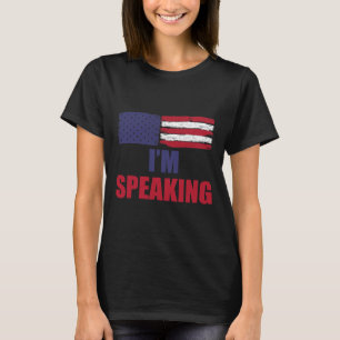 Rede zur Hälfte der amerikanischen Flagge Kamala H T-Shirt