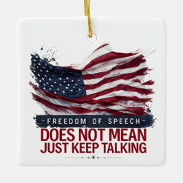 Redefreiheit ist nicht Gemein, nur zu Behalt zu re Keramikornament