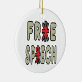 Redefreiheit Keramik Ornament (Rechts)