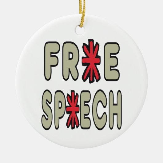 Redefreiheit Keramik Ornament (Vorne)