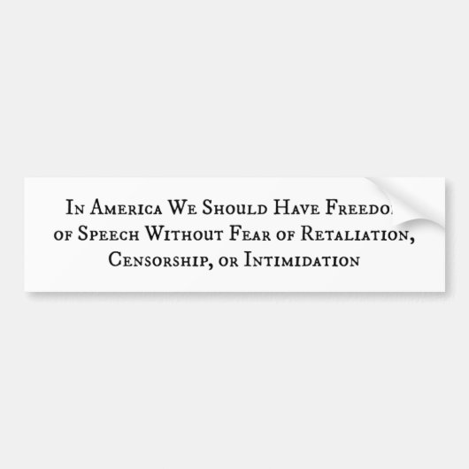 Redefreiheit ohne Autoaufkleber (Vorne)