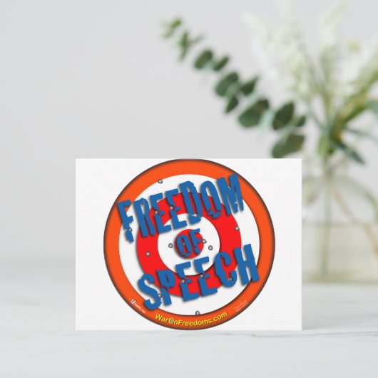 Redefreiheit Postkarte (Stehend Vorderseite)