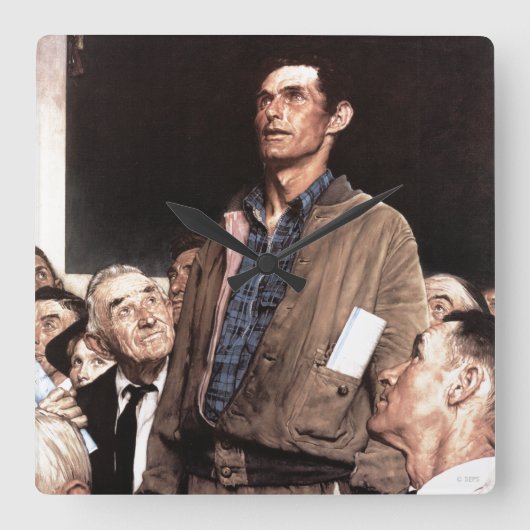 Redefreiheit Quadratische Wanduhr (Vorderseite)