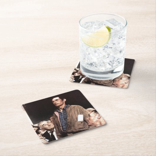 Redefreiheit Rechteckiger Pappuntersetzer (Vor Ort)