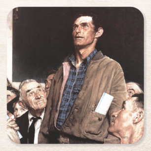 Redefreiheit Rechteckiger Pappuntersetzer