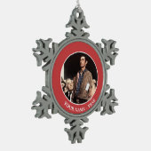 Redefreiheit Schneeflocken Zinn-Ornament (Links)