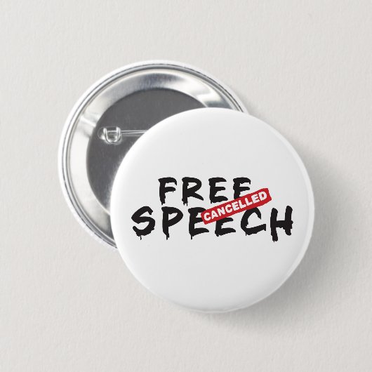 Redefreiheit storniert Banksy Graffiti Parody Button (Vorne & Hinten)