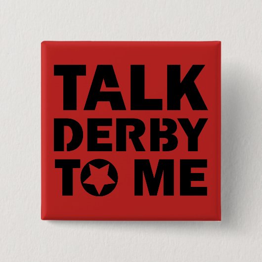 Reden Derby mit mir, Roller Derby Girl Design Button (Vorderseite)