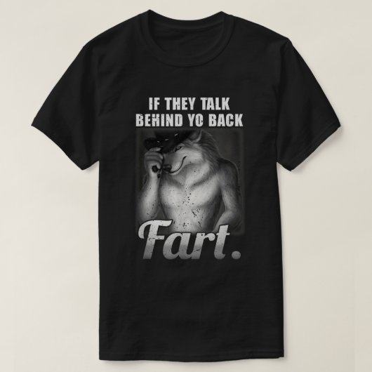 Reden hinter Yo Back Furz Meme Shirt (Design vorne)