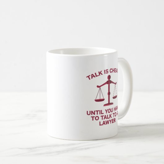 Reden ist billig kaffeetasse (VorderseiteRechts)