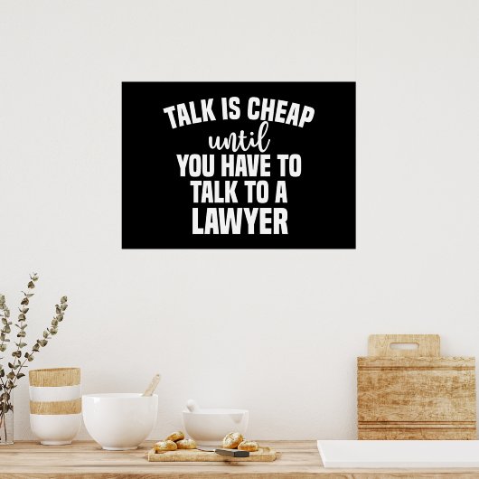 Reden ist billig poster (Küche)