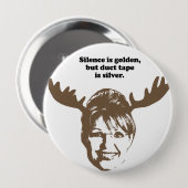 Reden ist Silber, schweigen ist Gold aber Button (Vorne & Hinten)