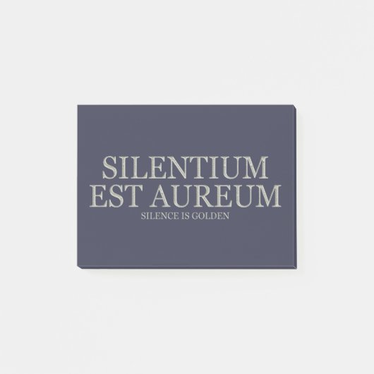 Reden ist Silber, schweigen ist Gold - Licht Post-it Klebezettel (Vorderseite)