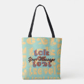 Reden oder Text des Logos Tasche (Rückseite)