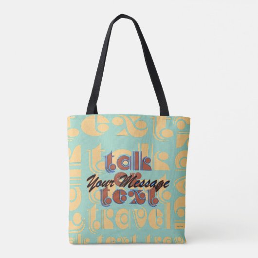 Reden oder Text des Logos Tasche (Rückseite)