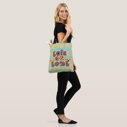 Reden oder Text des Logos Tasche (Am Model)
