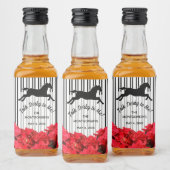 Reden Sie Derby mit mir Racehorse und Rose Alkoholflaschenetikett (Flaschen)