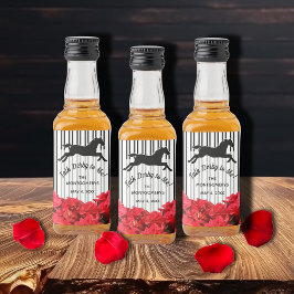 Reden Sie Derby mit mir Racehorse und Rose Alkoholflaschenetikett