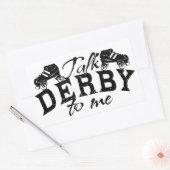 Reden Sie Derby mit mir, Roller Derby Rechteckiger Aufkleber (Umschlag)