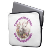 Reden Sie einfach über Kaninchen Spaß Laptopschutzhülle (Vorderseite Links)