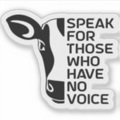 Reden Sie für diejenigen, die keine Stimme haben, Aufkleber (Vorderseite)
