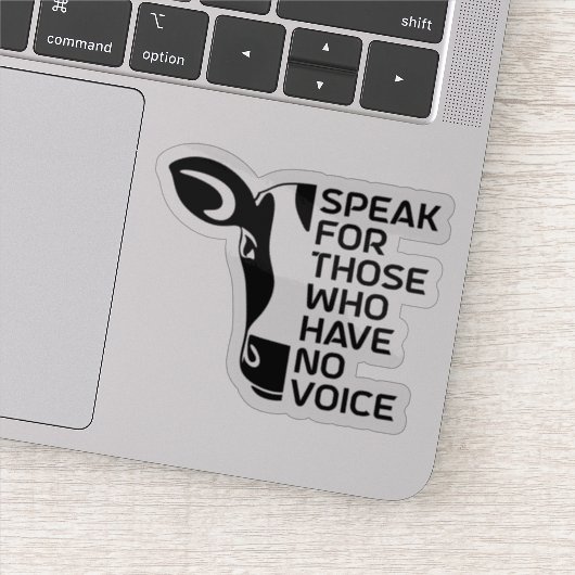 Reden Sie für diejenigen, die keine Stimme haben, Aufkleber (Detail)