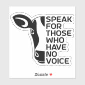 Reden Sie für diejenigen, die keine Stimme haben, Aufkleber (Blatt)