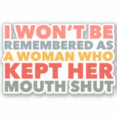 Reden Sie Ihre Wahrheit Aufkleber (Vorderseite)