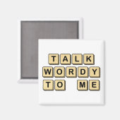 Reden Sie mir Wörter mit hölzernem Fliesenmagazin Magnet (Vorderseite/Rückseite)