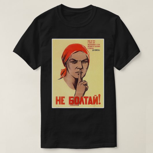 Reden Sie nicht über Poster der sowjetischen Gewer T-Shirt (Design vorne)