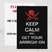 Reden Sie wie ein Piratentag Party Einladungen (Vorne/Hinten)