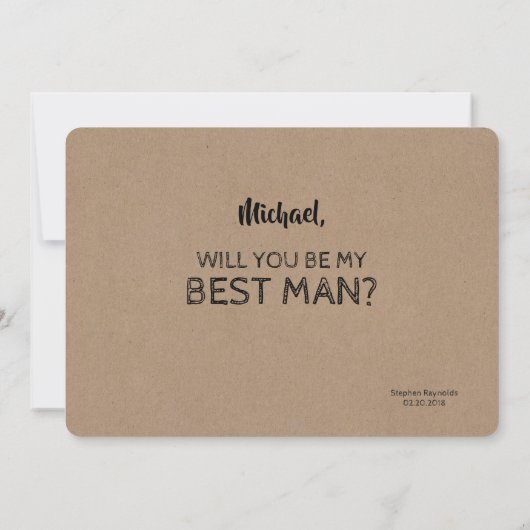 Reden - Vorschlag für einen lustigen Trauzeuge Einladung (Rückseite)