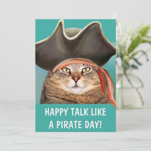 Reden wie ein Piratenfunny Cat (Stehend Vorderseite)