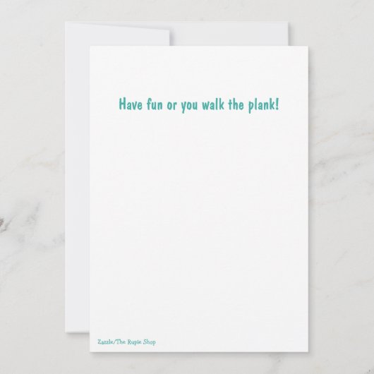 Reden wie ein Piratenfunny Cat (Rückseite)