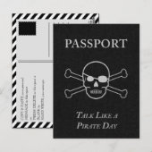 reden wie ein Piratenpass Postkarte (Vorne/Hinten)