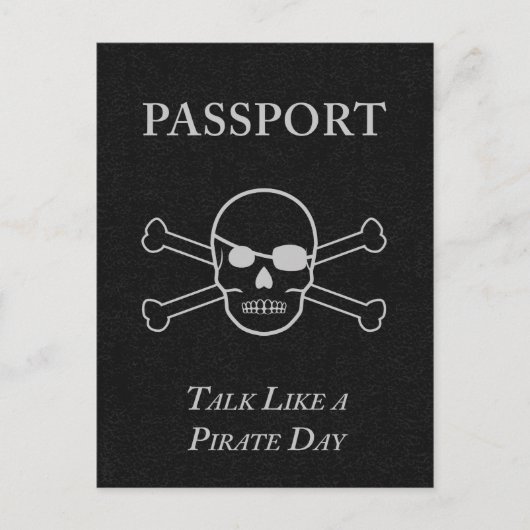 reden wie ein Piratenpass Postkarte (Vorderseite)