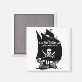 Reden wie ein Piratenschiff Magnet (Vorderseite/Rückseite)