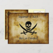 Reden wie eine Postkarte der Piraten-Party Einladu (Vorne/Hinten)