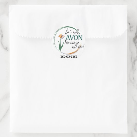 Reden wir Avon Runder Aufkleber (Tasche)