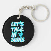 Reden wir in Zeichen - Gehörvolles Bewusstsein Schlüsselanhänger (Rückseite)