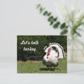 Reden wir mit Truthahn Postkarte (Stehend Vorderseite)