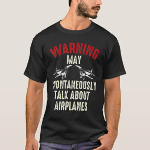 Reden wir über Flugzeuge Vintage Pilot und Luftfah T-Shirt