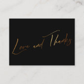 Reden wir über Geschenke, die Gold Handwriting-Hoc Begleitkarte (Rückseite)