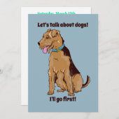 Reden wir über Hunde Einladung (Vorne/Hinten)