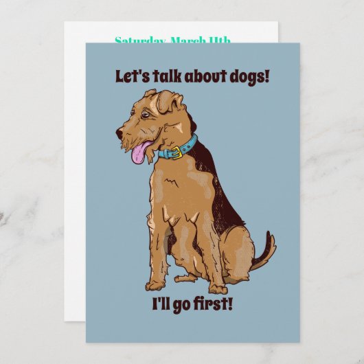 Reden wir über Hunde Einladung (Vorne/Hinten)