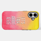 Reden wir über Jesus Pink Ombre Case-Mate iPhone Hülle (Rückseite (Horizontal))