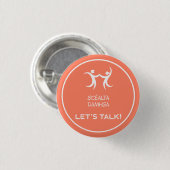 Reden wir! von Scéalta Damhsa Abzeichen Button (Vorne & Hinten)