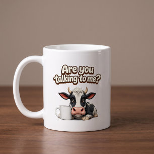 Redest du mit mir? Lustige Kuh Kaffeetasse